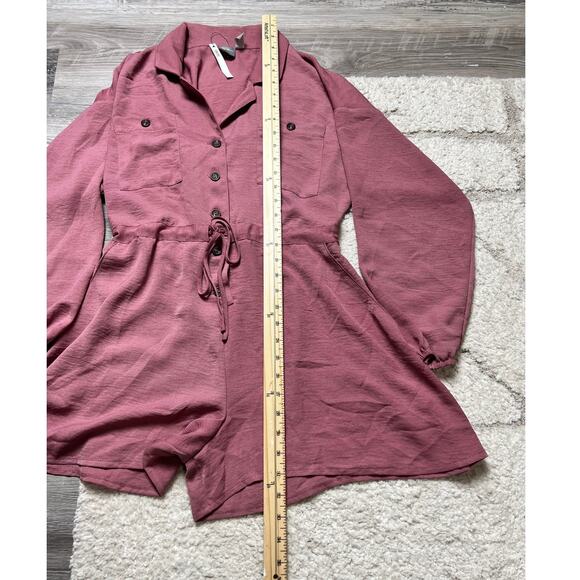 ASOS NWT Mauve Romper Feminine Modern Utility Soft Elegant Clean Girl Chic - Picture 11 of 11